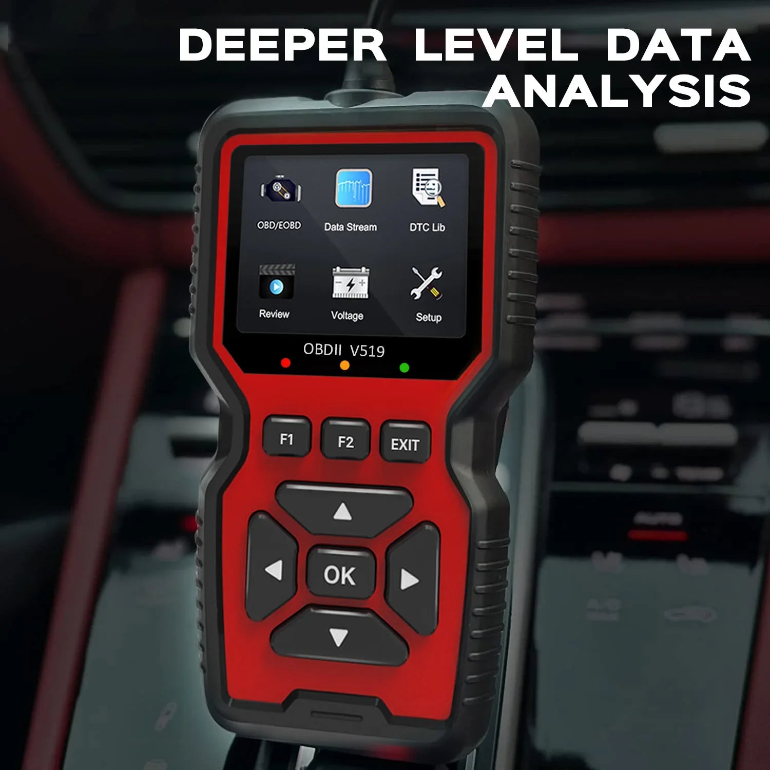 OBD2 Scanner Live Data Professional Mechanic OBDII Diagnostic Code Reader Tool for Check Engine Light